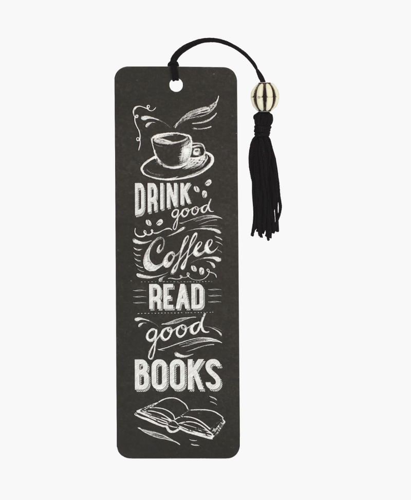 Coffee & Books Beaded Bookmark