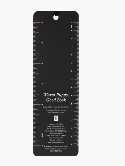 Happiness Is a Warm Puppy and a Good Book Beaded Bookmark