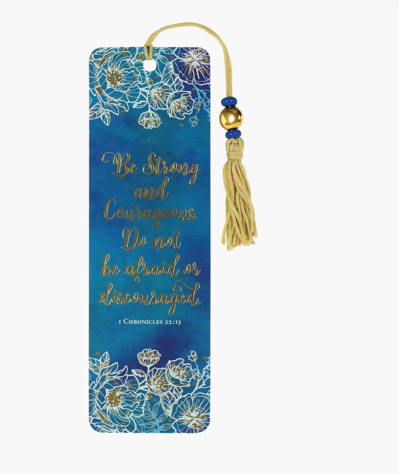 Be Strong and Courageous Beaded Bookmark