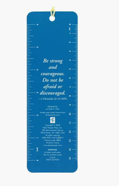 Be Strong and Courageous Beaded Bookmark