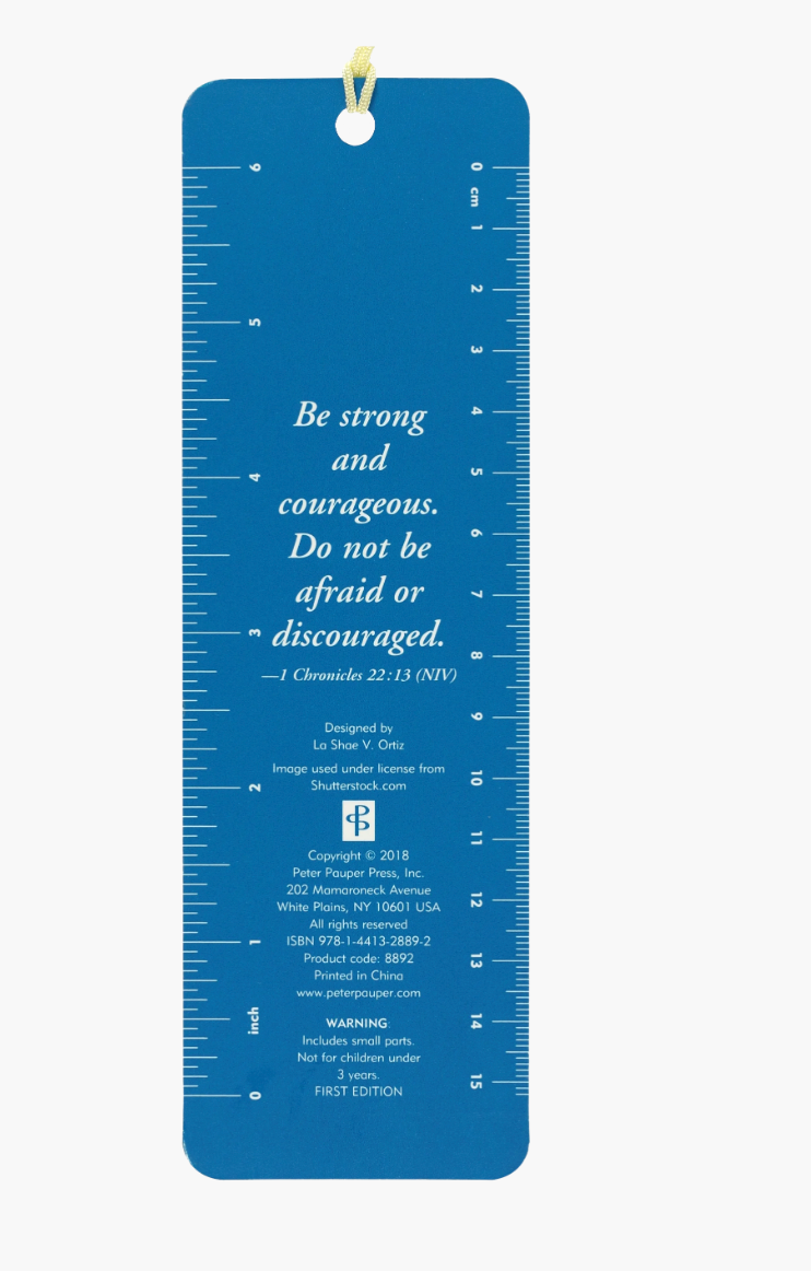 Be Strong and Courageous Beaded Bookmark