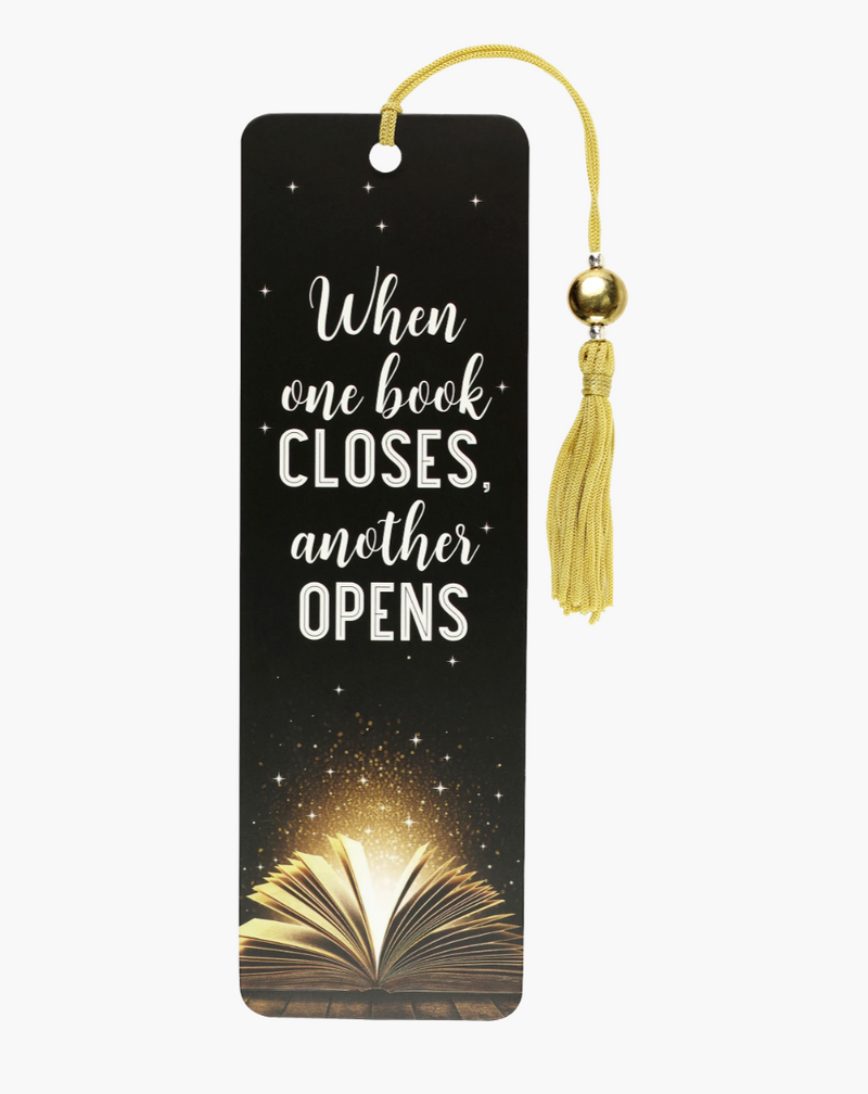 When One Book Closes Beaded Bookmark