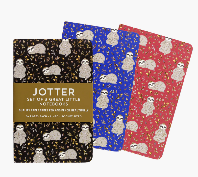 Jotter Mini Notebook Set: Sloth Set of 3