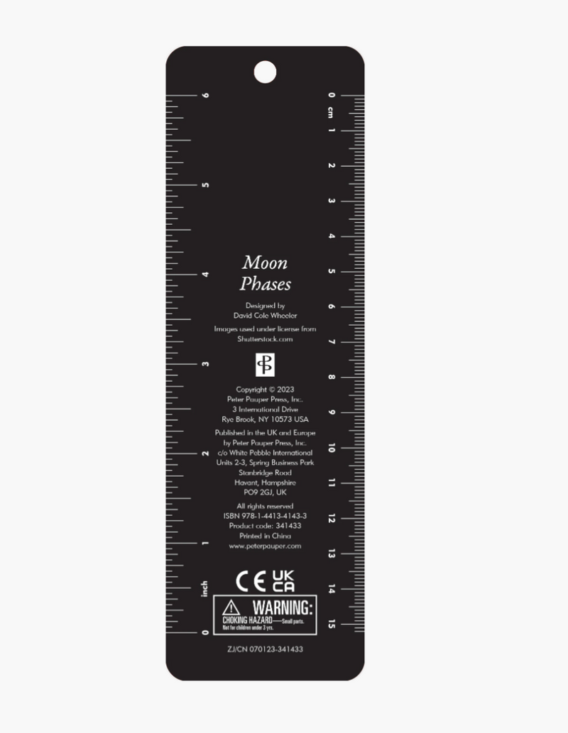 Moon Phases Beaded Bookmark