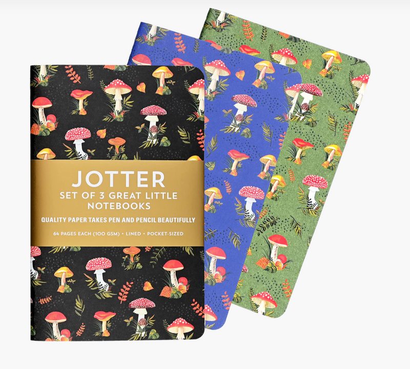 Jotter Mini Notebook Set of 3 : Mushrooms