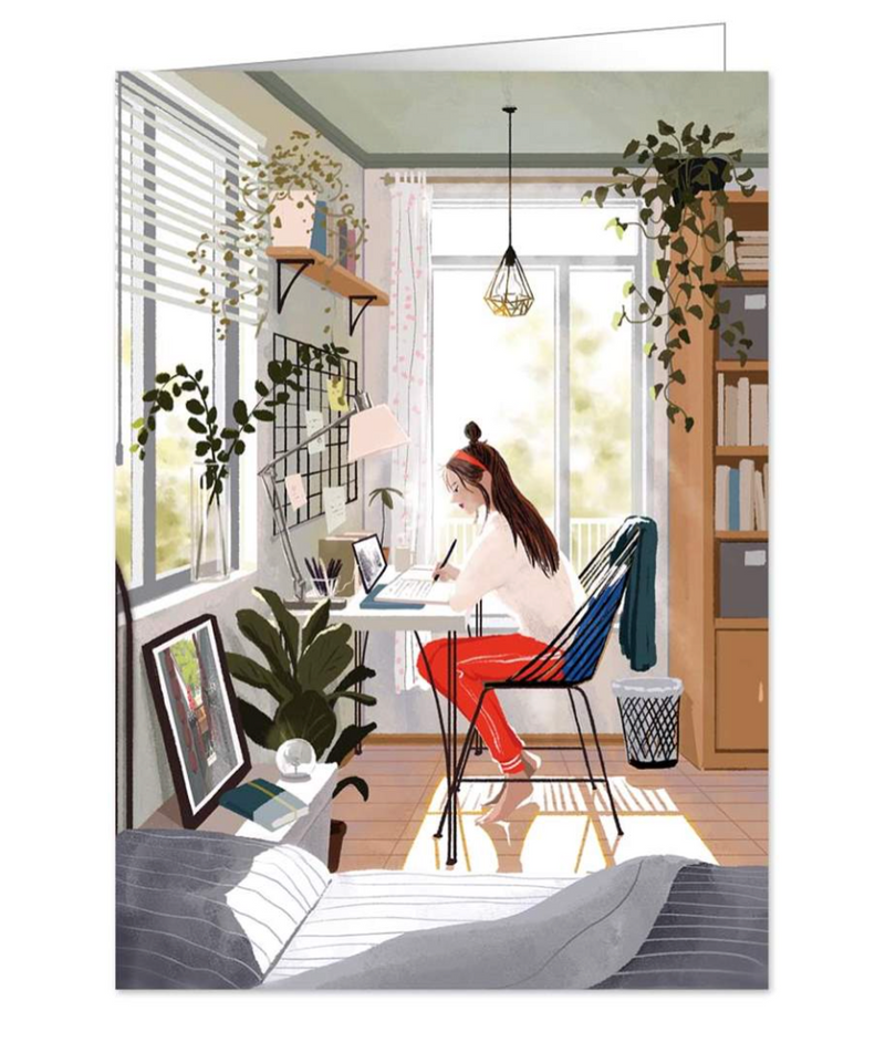 Study Time Greeting Card