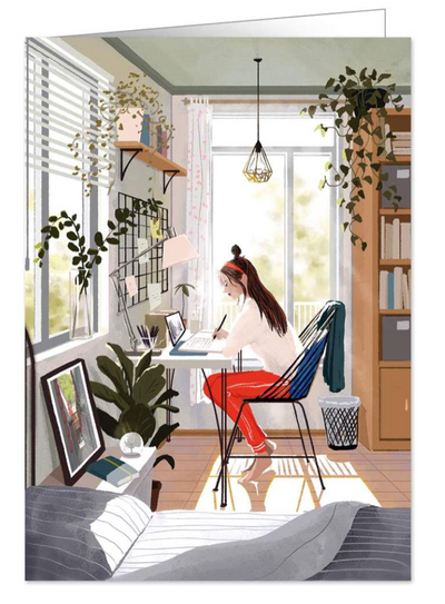 Study Time Greeting Card