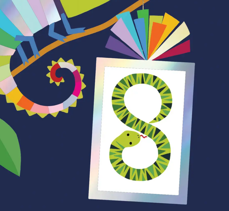 8th Birthday Chaméleon Greeting Card