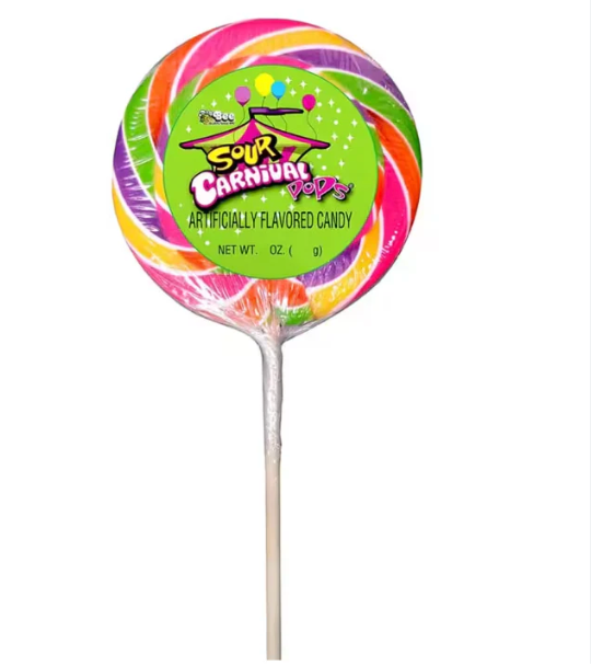 Sour Jumbo Carnival Lollipop