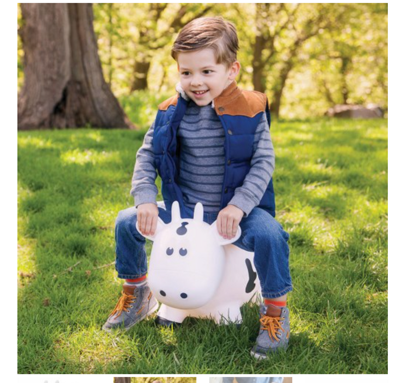 Farm Hoppers Inflatable Toddler Safe Bouncing Cow