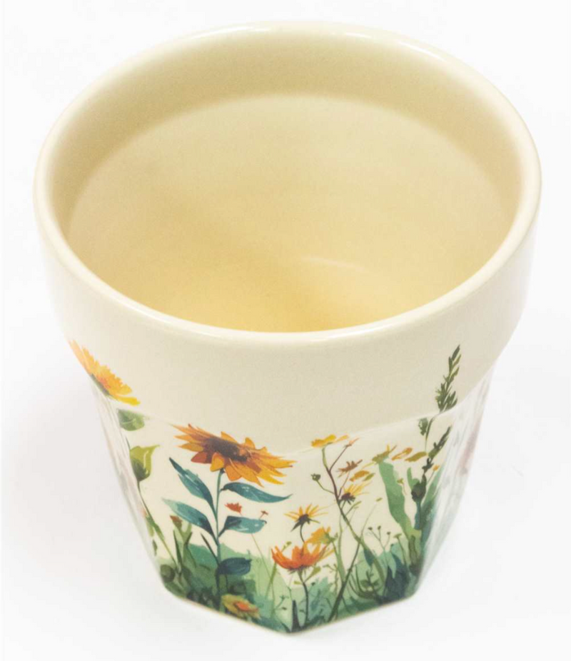 Sunflower Floral Flower Pot