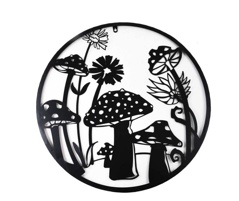 Mushroom Metal Wall Decor