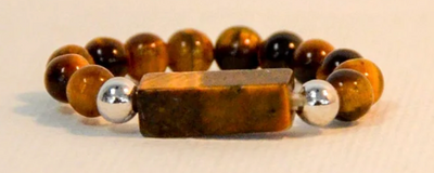 Natural Stone Stretch Ring-Tiger Eye