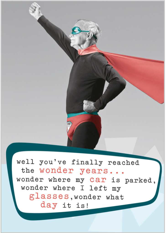 Wonder Years Birthday Card