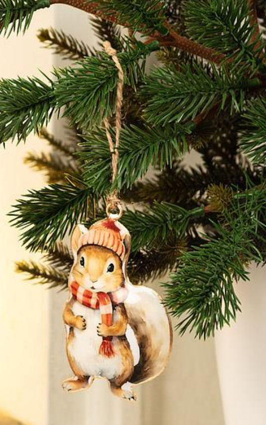Winter Squirrel Ornament