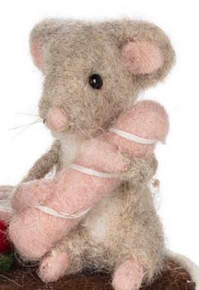 Mouse with Iced Cake Slice