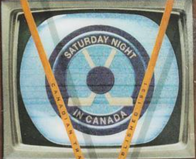 Vintage TV with Hockey Sticks Ornament