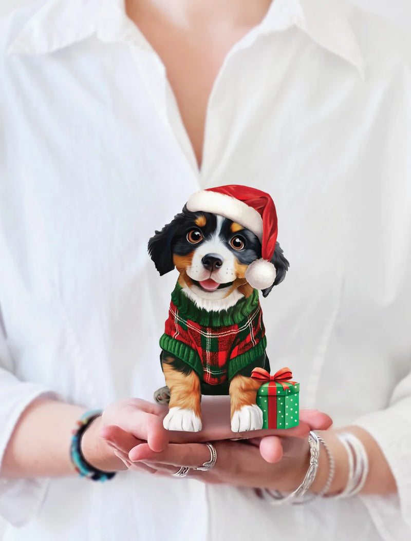 Mini Christmas Puppy Pop-up Greeting Card