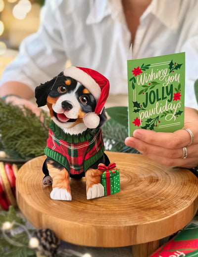 Mini Christmas Puppy Pop-up Greeting Card