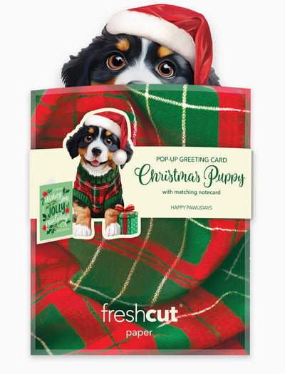 Mini Christmas Puppy Pop-up Greeting Card