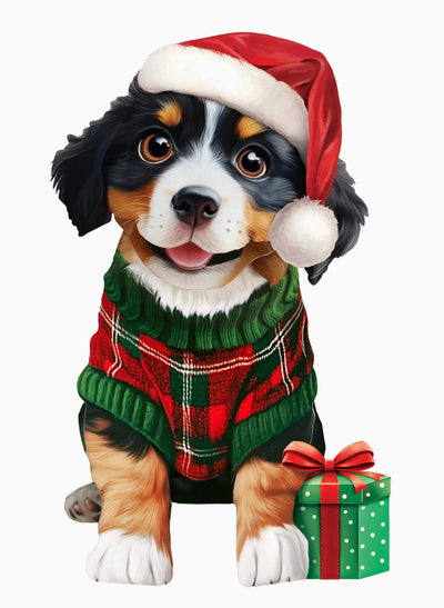 Mini Christmas Puppy Pop-up Greeting Card