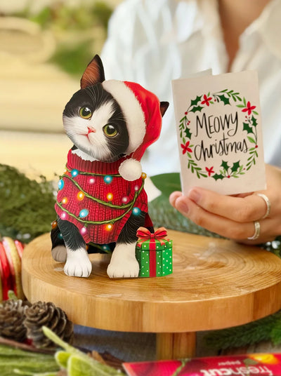 Mini Christmas Kitten Pop-up Greeting Card