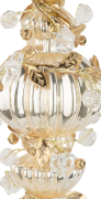 Blown glass pale gold finial wrapped in fine gold