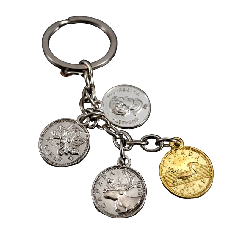 Canadian Coins Keychain