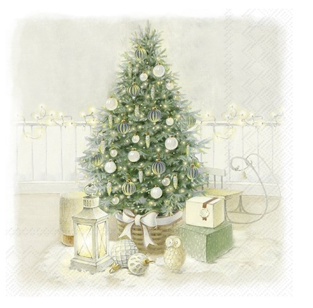 Cozy Christmas Eve Luncheon Napkins