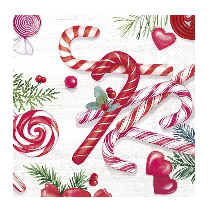 Candy Canes Cocktail Napkins