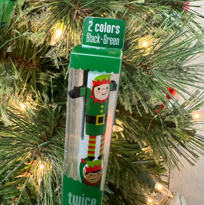 "Twice As Nice" 2 Color Christmas Holiday Click Pen