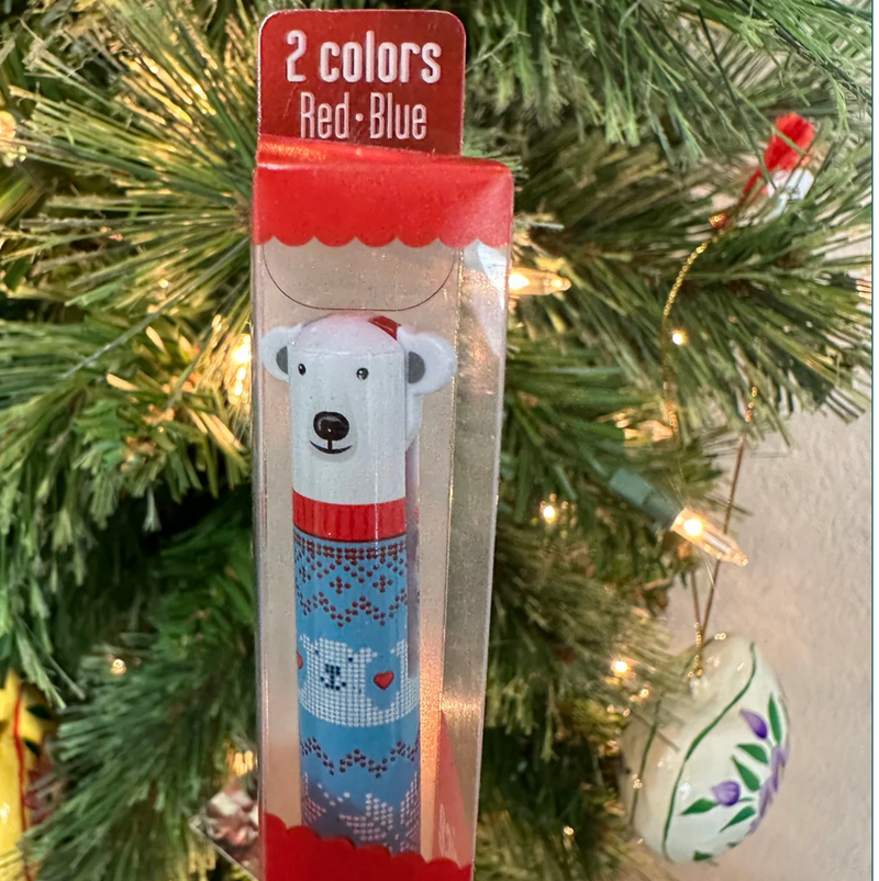 "Twice As Nice" 2 Color Christmas Holiday Click Pen