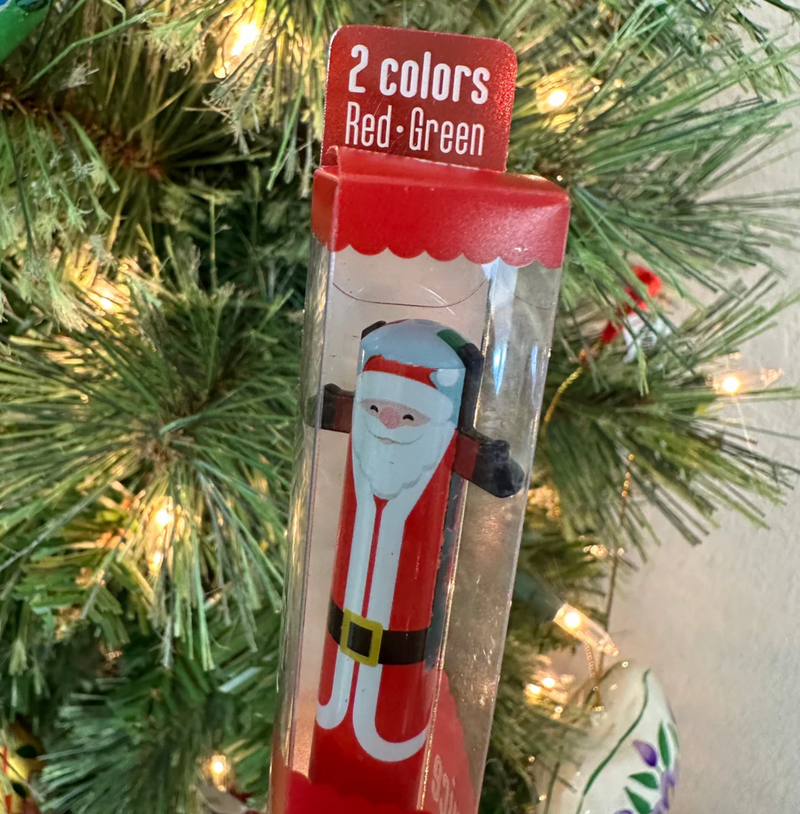 "Twice As Nice" 2 Color Christmas Holiday Click Pen