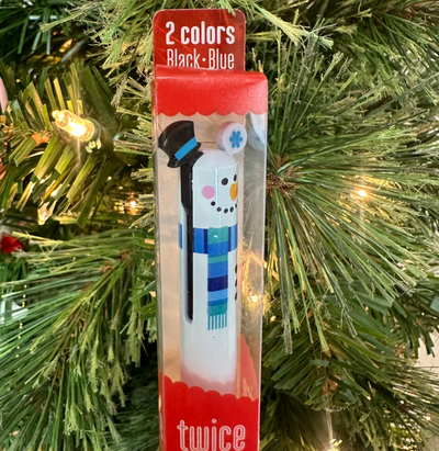 "Twice As Nice" 2 Color Christmas Holiday Click Pen