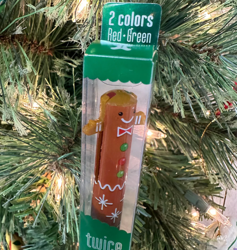 "Twice As Nice" 2 Color Christmas Holiday Click Pen