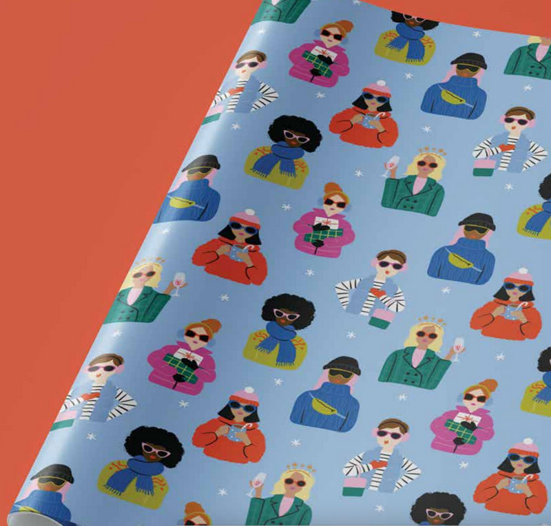 Jumbo Gift Wrap Roll, Funky Style Queen