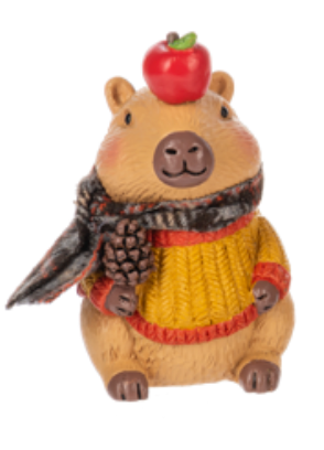 Dressed Up Fall Capybara Figurine - Sold Individually