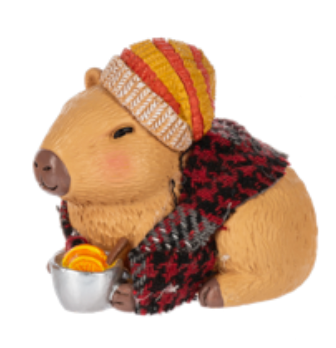 Dressed Up Fall Capybara Figurine - Sold Individually