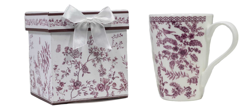 Toile Pink Mug in a Box