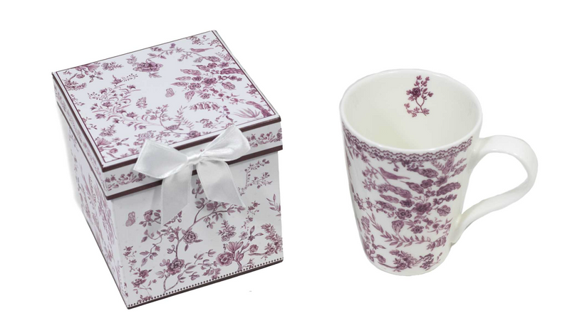 Toile Pink Mug in a Box