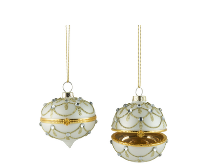 Glass Hinged Vintage Ornament