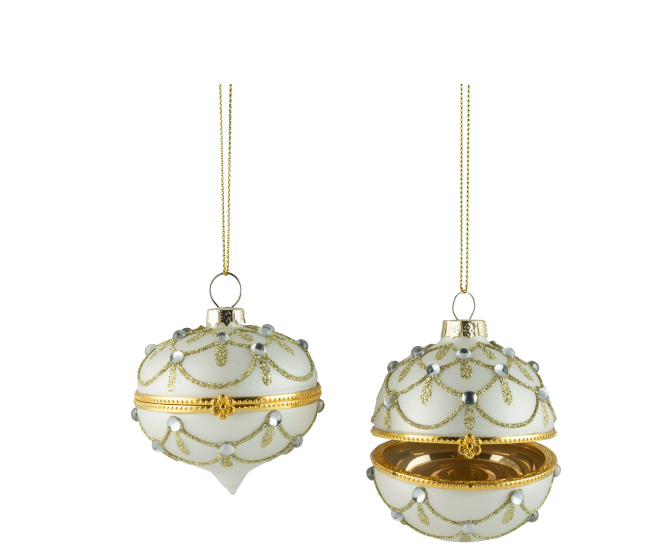 Glass Hinged Vintage Ornament