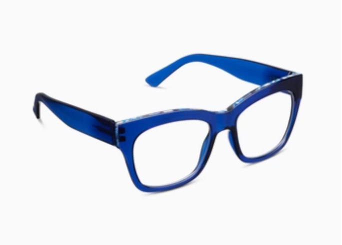 Shine On Blue Reading Glasses - Peepers