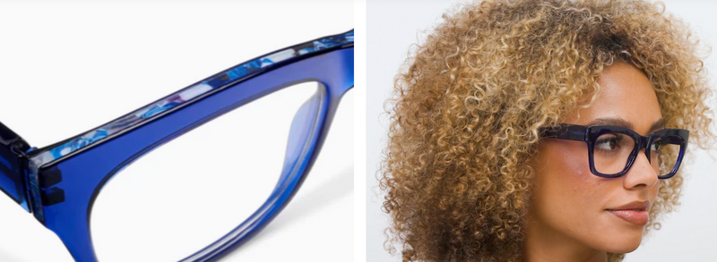 Shine On Blue Reading Glasses - Peepers