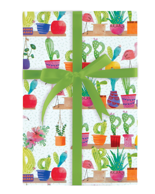 Happy Birthday Cacti 5 ft. Gift Wrap Roll