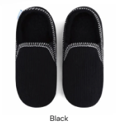 Mens Alpine Corduroy Slippers-Black