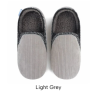 Mens Alpine Corduroy Slippers-Grey