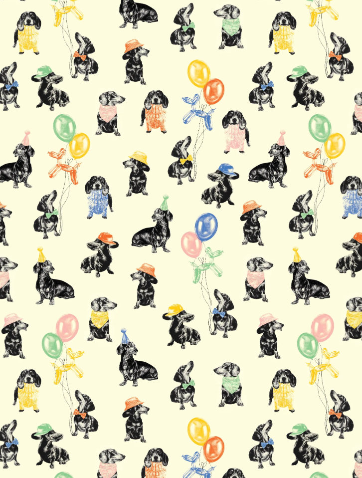 Dogs and Balloons Gift Wrap Roll