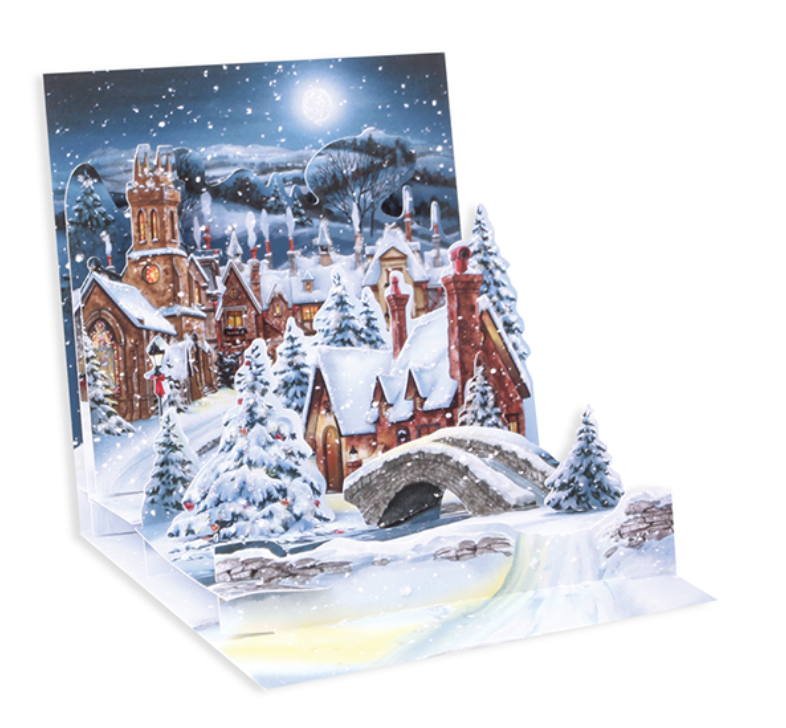 Midnight Village - Pop Up Christmas Card