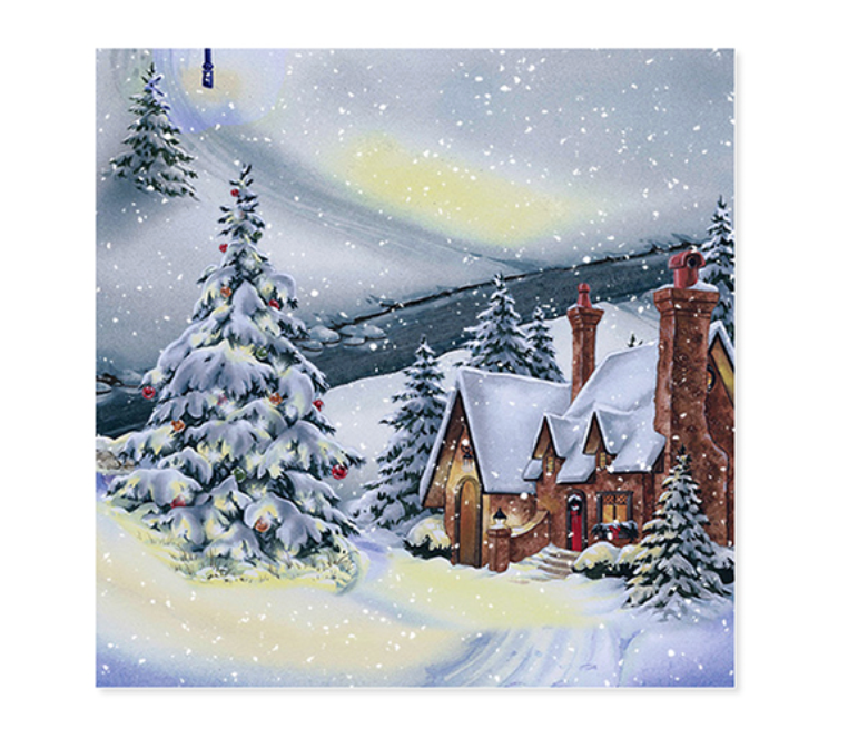 Midnight Village - Pop Up Christmas Card
